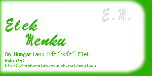 elek menku business card